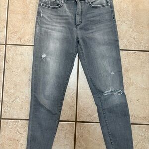 Joe's Jeans Gray Skinny Distressed Denim